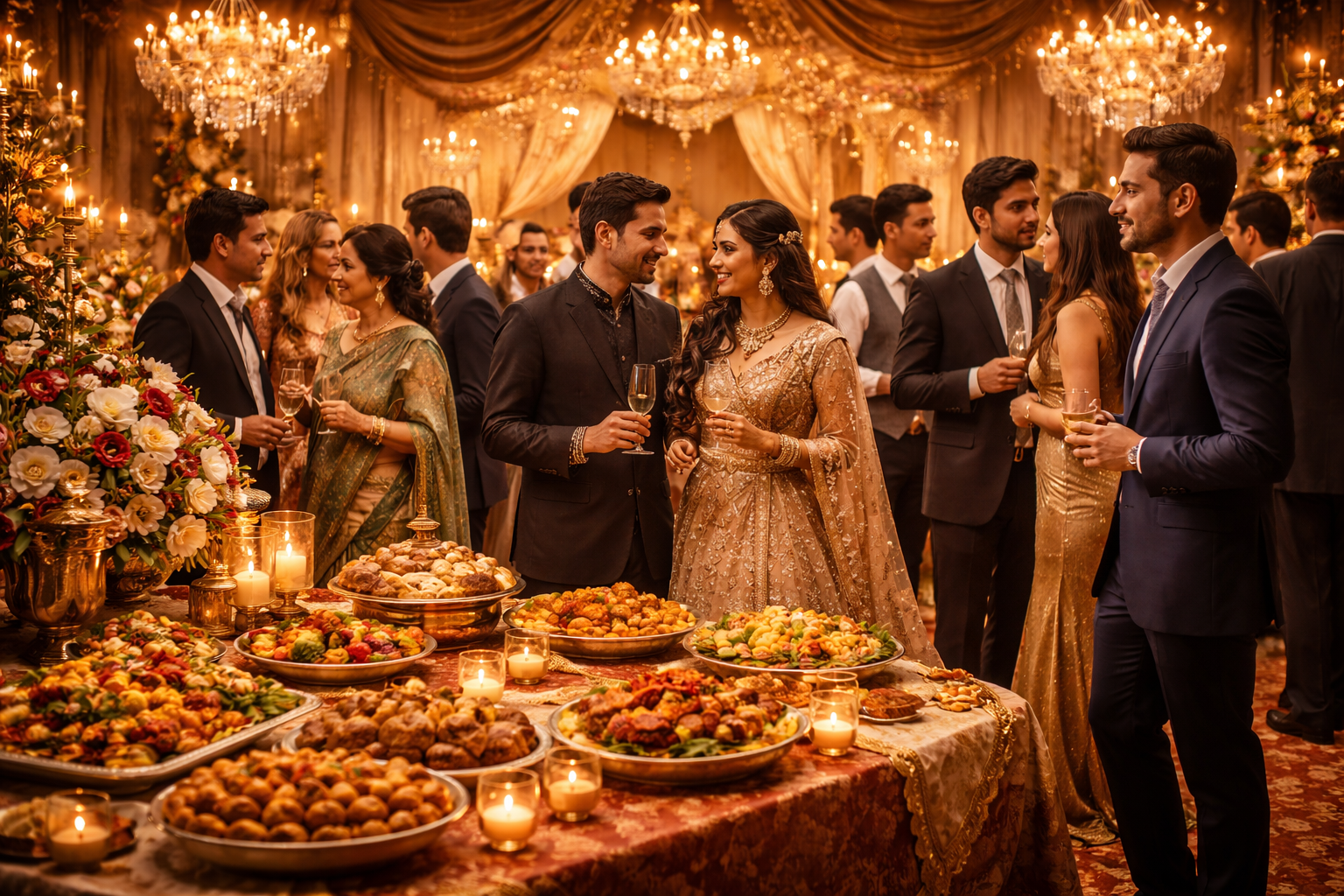 Grand wedding feast promotional banner